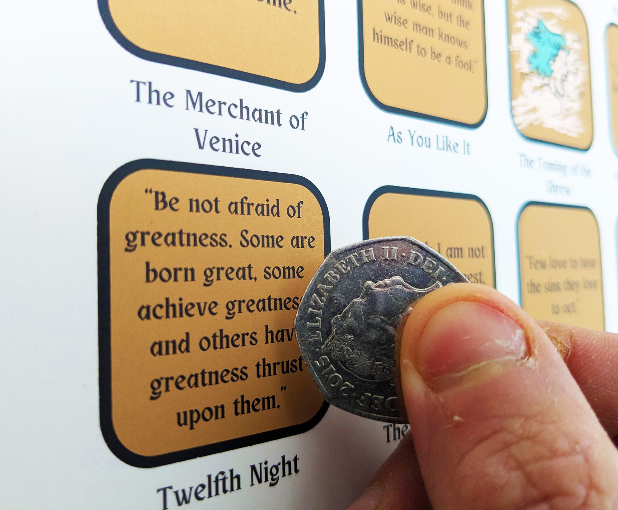 Shakespeare Plays Scratch Off Poster - Image 2